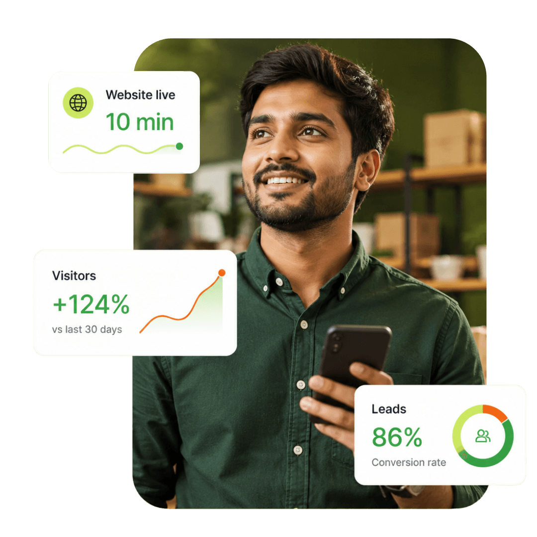 Website performance and marketing dashboard illustration