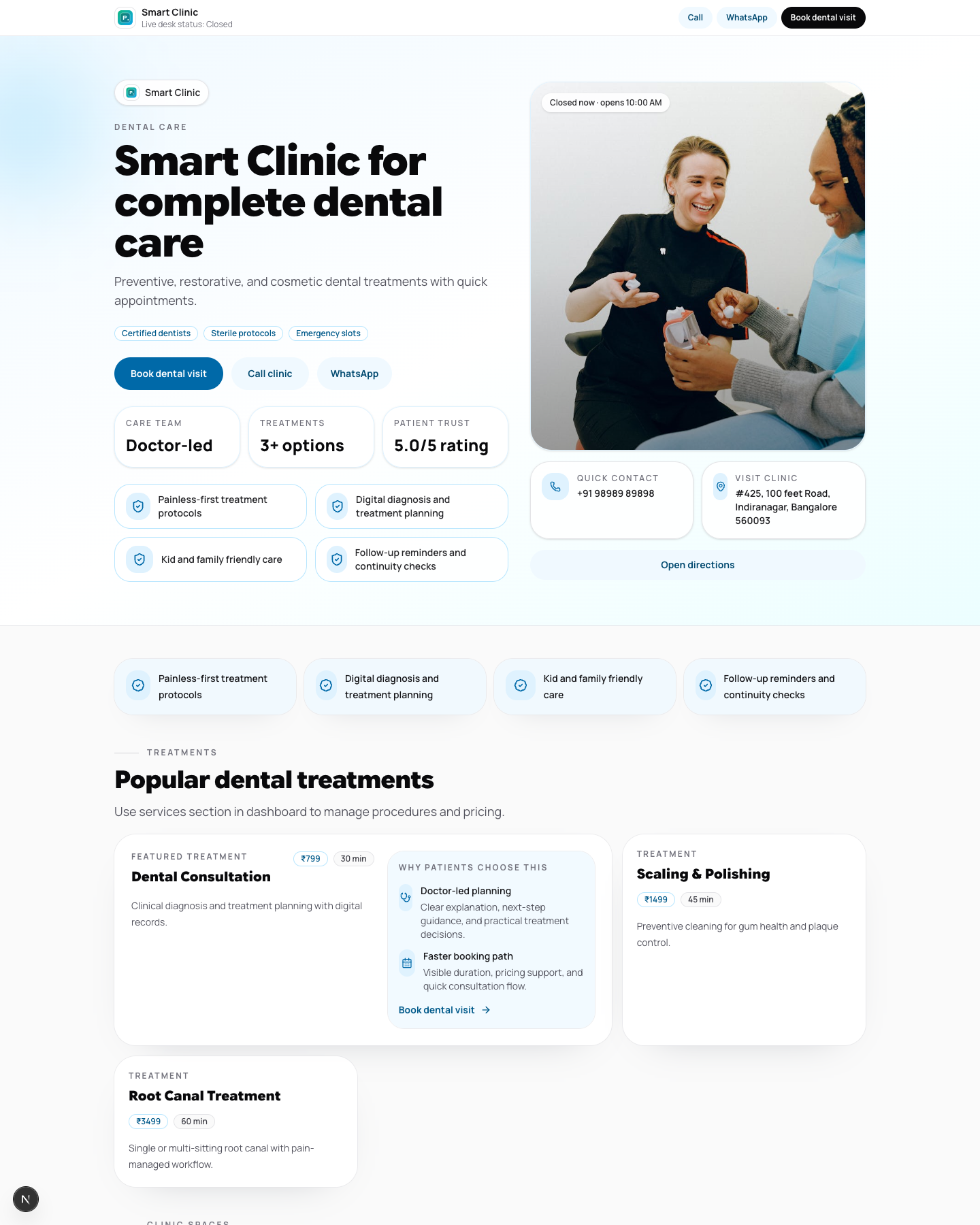 Dental Pro website preview screenshot
