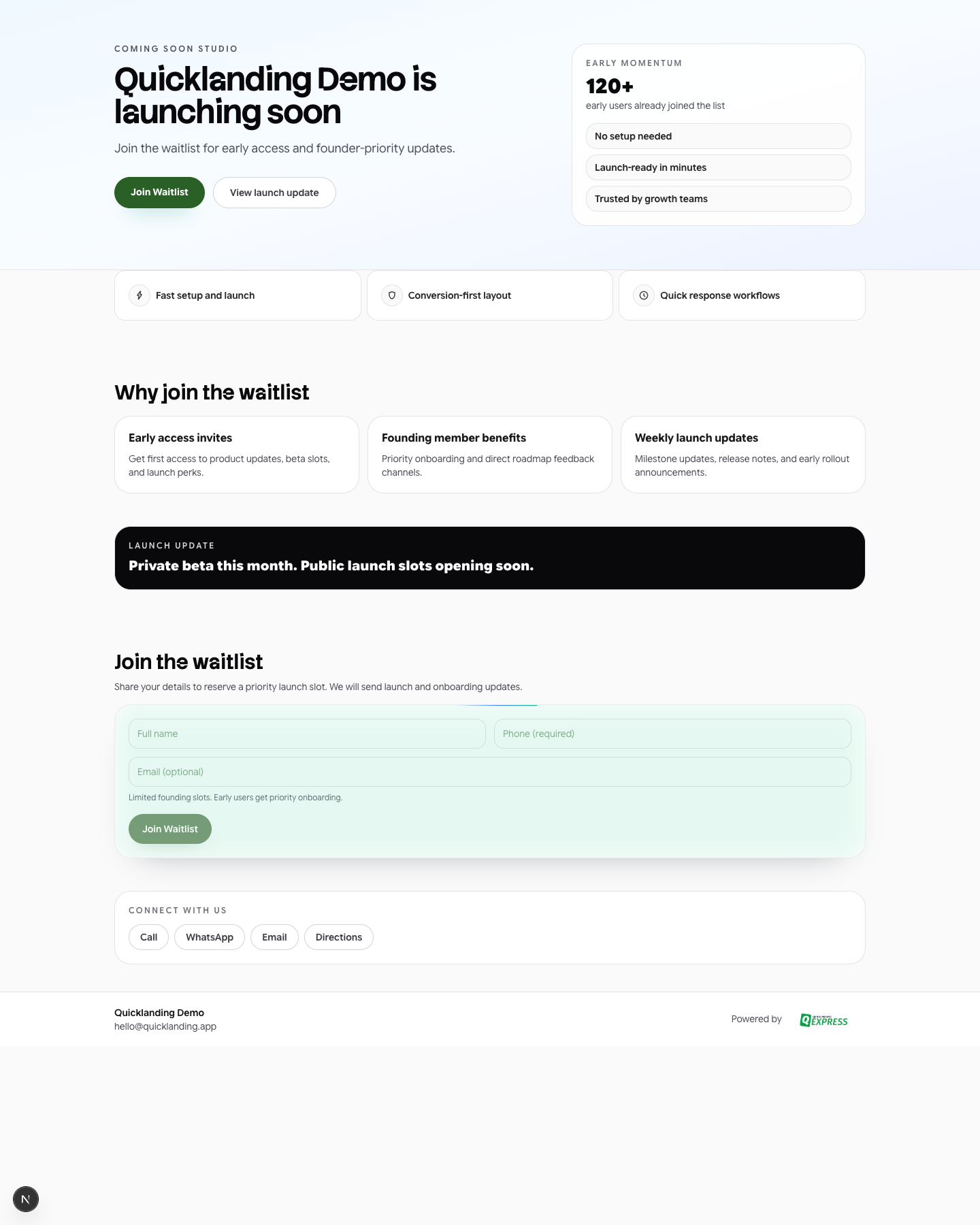 Coming Soon Plus website preview screenshot