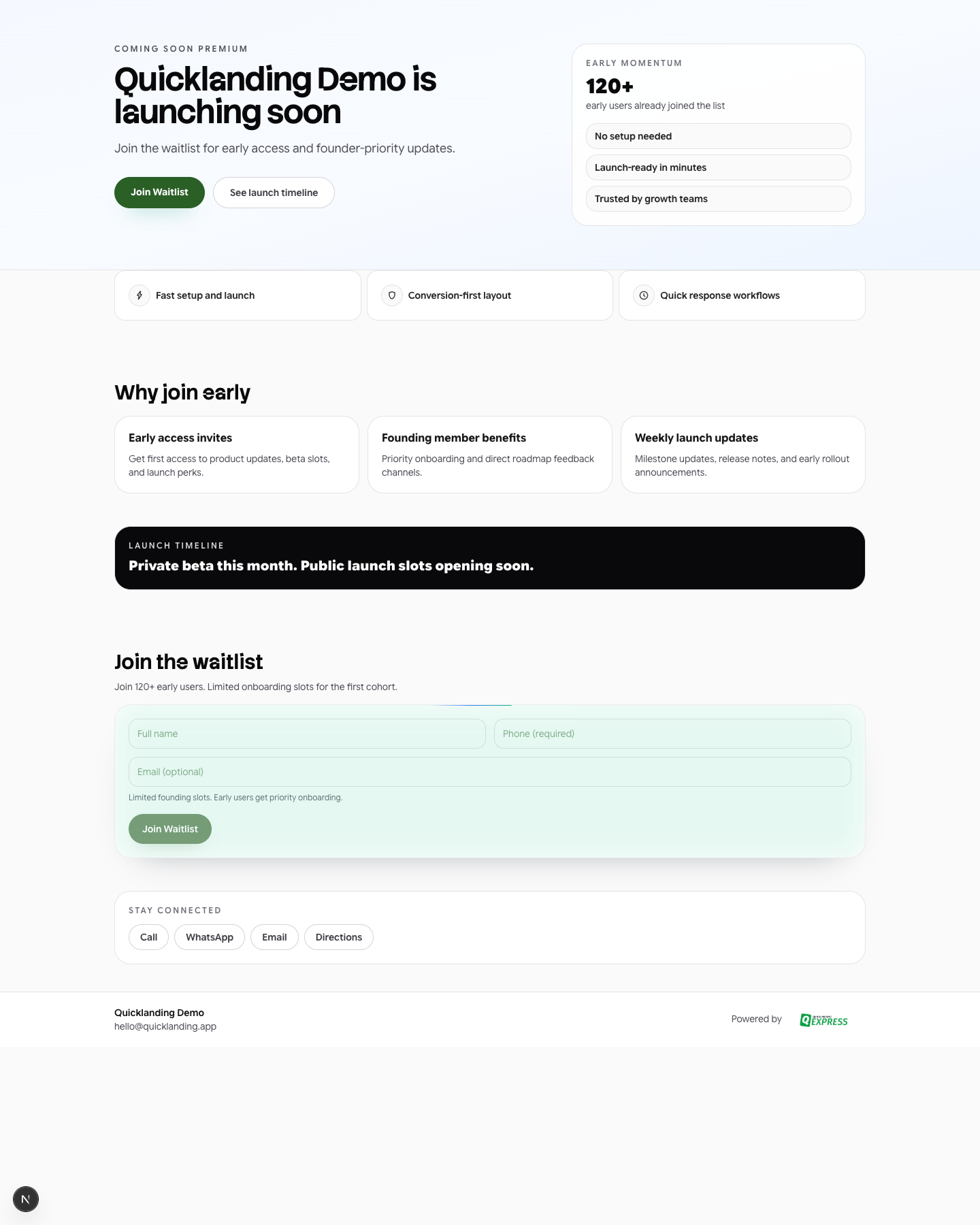 Coming Soon Premium website preview screenshot